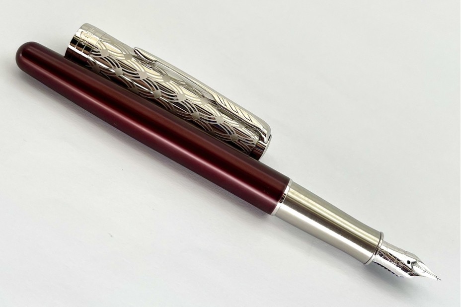 Parker Sonnet Premium Metal And Red Lacquer with Chrome Trim